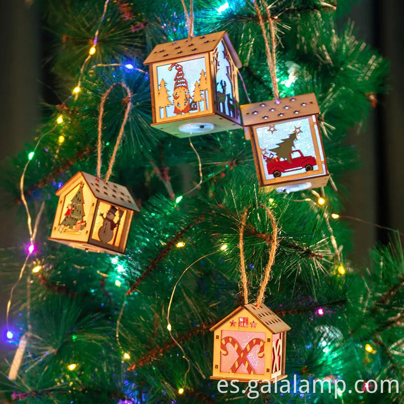 Encantadora lámpara de rompecabezas de Santa House para una decoración festiva